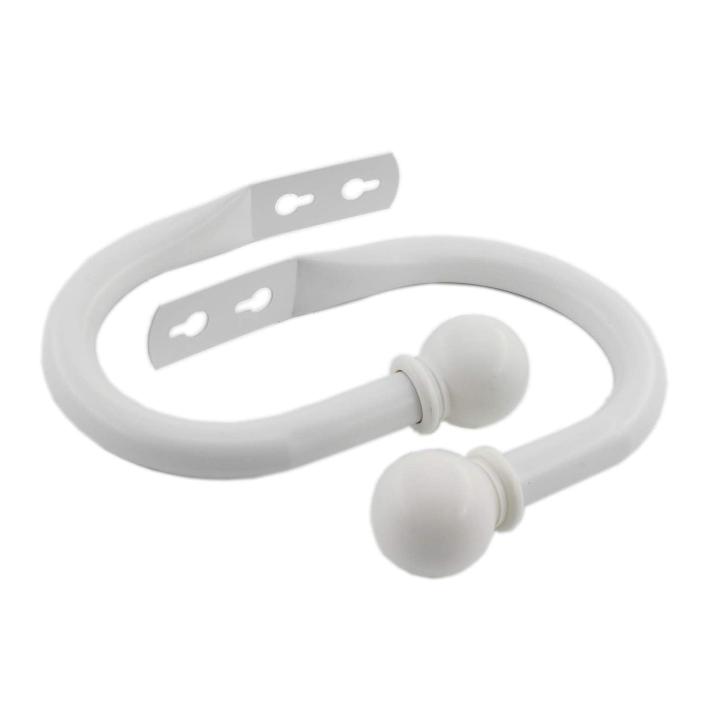 Decorative Curtain Holdbacks,ULIFESTAR Wall Mounted Window Drapery Tiebacks Hooks Drape Holdbacks Holders for Bedroom,Livingroom,Office with Installation Screws (White)