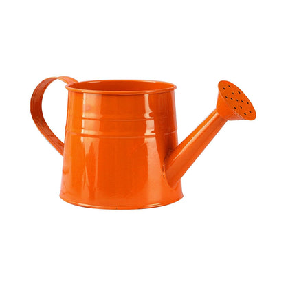 Galvanized Watering Can 1L,Tinplate Watering Kettle with Removable Spout,Garden Decorations,Gardening Tools for Outdoor Indoor Plants Lawn Garden (Orange)