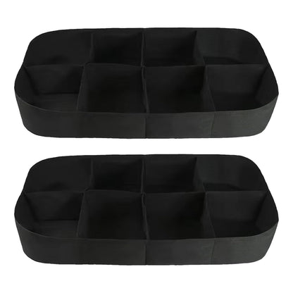 ZUDKSUY 2Pack 128 Gallon Fabric Raised Garden Bed 8 Grids 6x3x1Ft Plant Grow Bags, Square Planters for Outdoor Plants Growing Herbs Flowers Vegetables Potato Grow Bags Outdoor Indoor Gardening