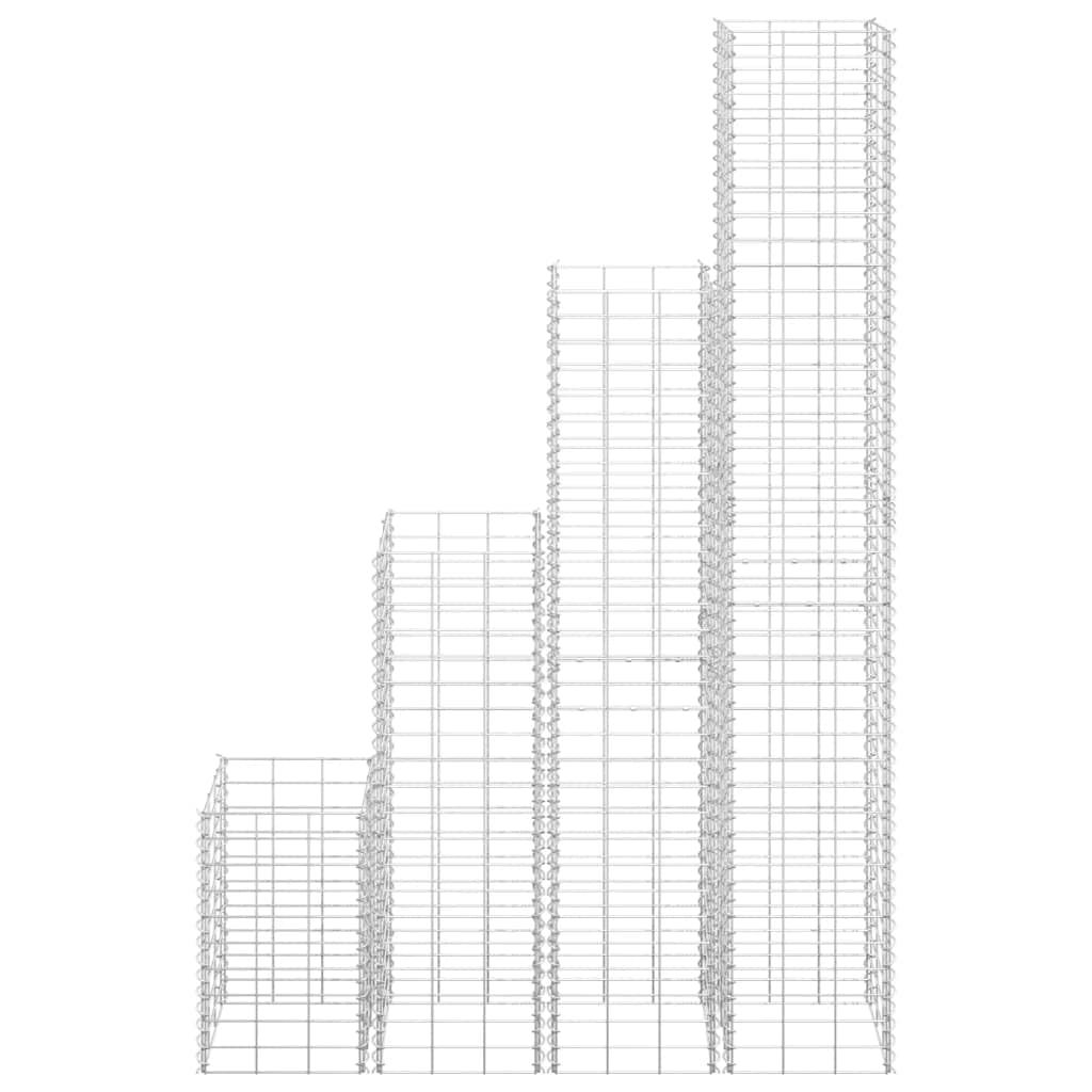 Gabion Raised Bed Silver Iron Medium Durable Gabion Raised Bed, Gardening, Pots & Planters, 151252
