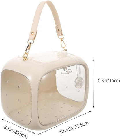 UPKOCH Portable Parrot Travel Cage and Small Bird Carrier Bag with Handle, Breathable Lightweight Outdoor Bird Carrier for Parakeets, Cockatiels, and Lovebirds