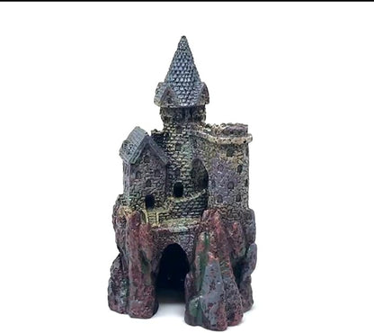 Penn-Plax Age-of-Magic Wizard’s Castle Aquarium Decoration – Safe for Freshwater and Saltwater Fish Tanks – Small