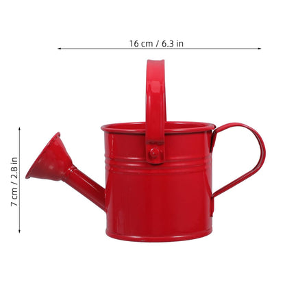 2 Pack Small Metal Watering Can for Kids, Mini Plant Water Pot for Indoor Outdoor Gardening, Cute Toddler Beach Sand Bath Toys with Sprinkler Head, Tiny Succulent Bonsai Cans, 6oz