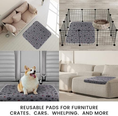 Washable Pee Pads for Dogs,2 Pack Extra Large 54"x54" Super Absorbent Reusable Puppy Pads,Non-Slip 100% Waterproof Dog Pee Pads,Pet Training Pads for Couch, Crate,Potty Training,Floor
