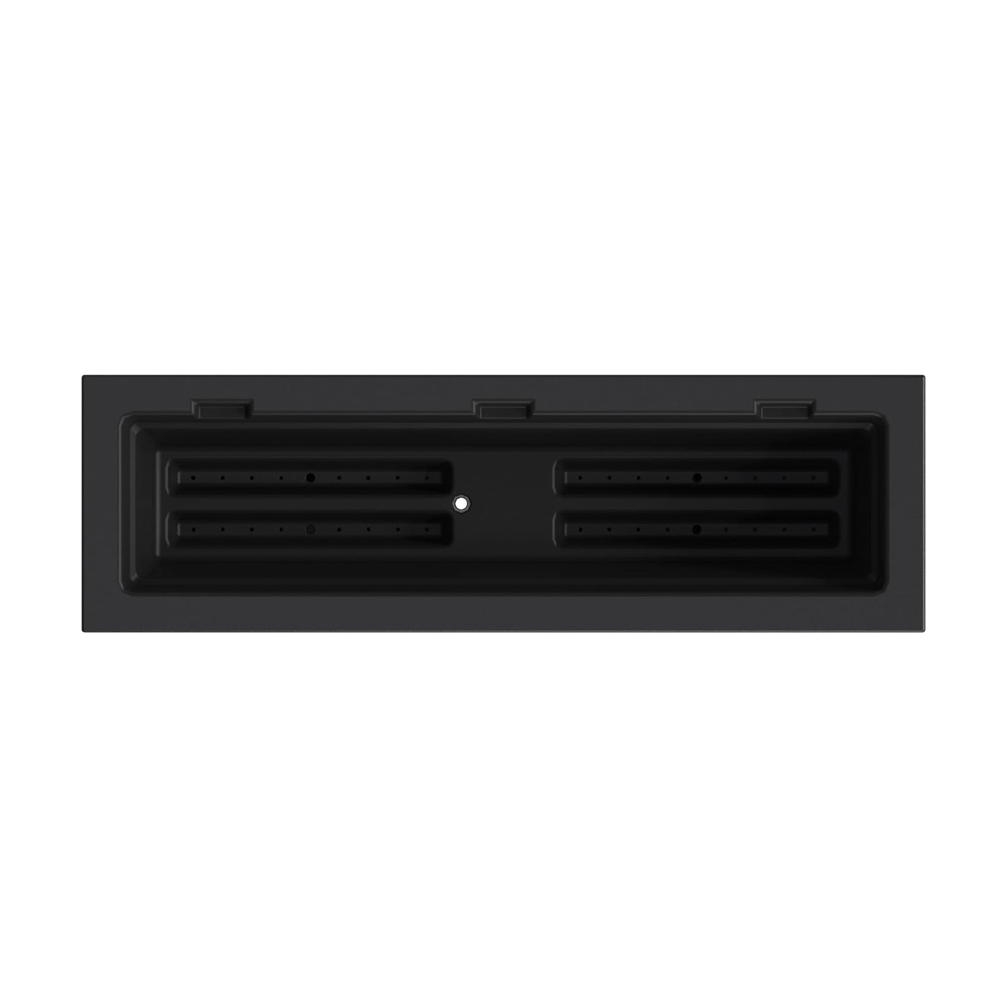 Mayne Fairview 3ft Durable Self Watering Window Box Planter with Wall Mount Brackets, UV & Weather Resistant, Double Wall Design, New England Architecture for Outdoor Décor, Black