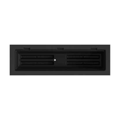 Mayne Fairview 3ft Durable Self Watering Window Box Planter with Wall Mount Brackets, UV & Weather Resistant, Double Wall Design, New England Architecture for Outdoor Décor, Black