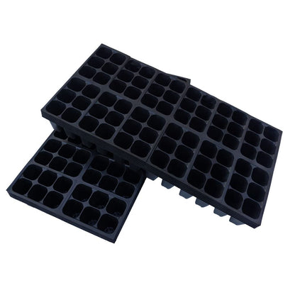 The Hydroponic City Seed Starter Tray, 1440 Cells (240 Trays - 6 Cells Per Tray) + Plant Stakes