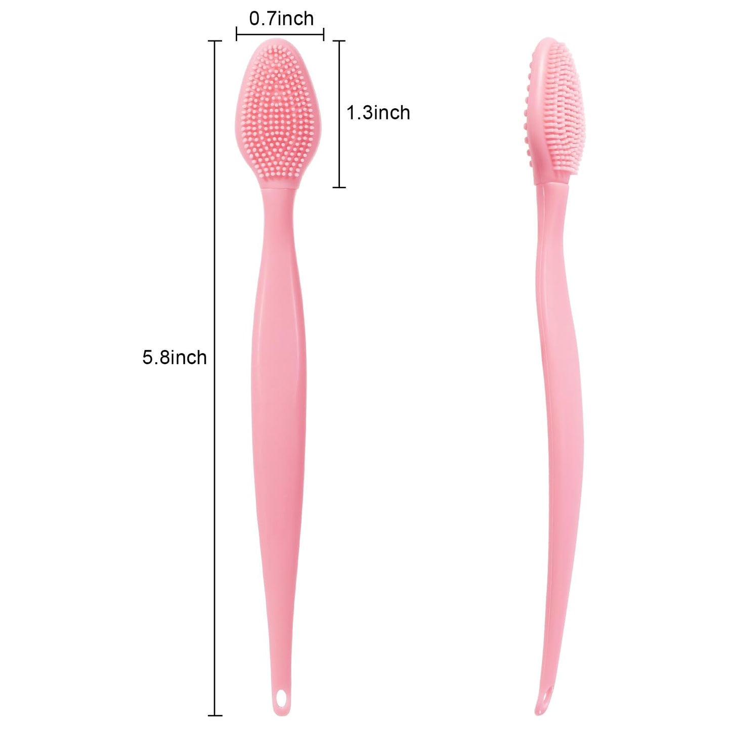 Silicone Facial Cleansing Brush 3 Pack, Beomeen 4 in 1 Handheld Face Scrubber for Deep Gentle Exfoliating, Double-Ended Face Wash Scrub Brush for Face Skincare and Massage (Green)