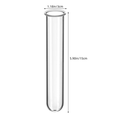Veemoon 4pcs Plant Propagation Glass Tubes Clear Plants Test Tubes Tiny Hydroponic Planter Vase Decorative Table Terrarium Propagation Station Accessory for Home Office Garden Hydroponic Cuttings