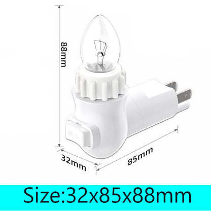 JNXQWE Plug in Night Light Module,Night Light Plug with ON/Off Switch,E12 Base Socket Night Light for Himalayan Crystal Salt Night Light,Wall Light(with Waterproof Gear)