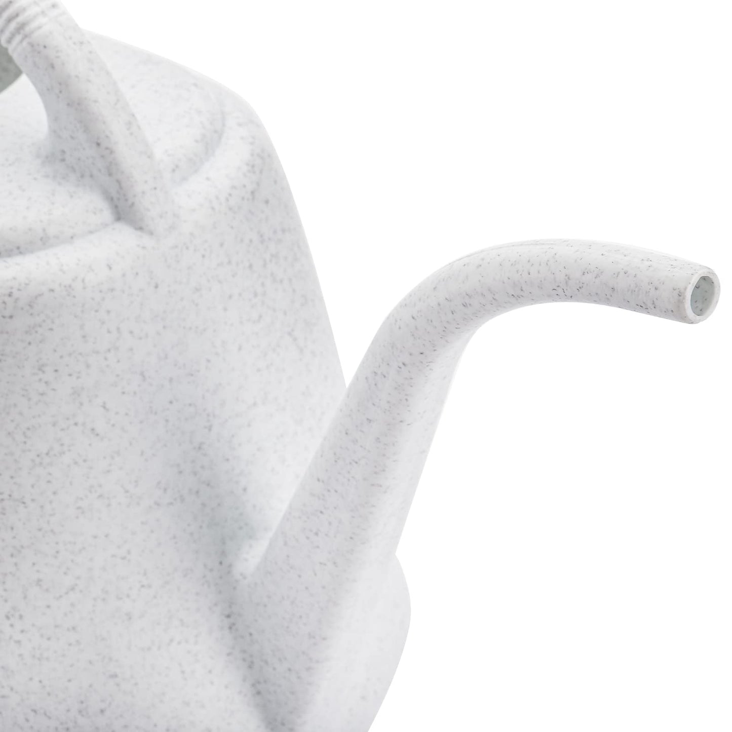 Fasmov 1-Gallon Plastic Watering Can with Comfortable Handle, Garden Watering Cans Long Spout for Indoor Outdoor Watering Plants (Gray White)