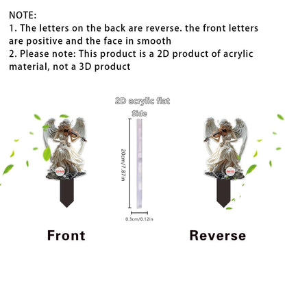 YUEYINGMG Garden Decor, Acrylic 2D Stake, Pot Plants Garden Yard Lawn Outdoor Fairy Statue Ornaments, Fairy Garden Accessories Decoration (Style B)