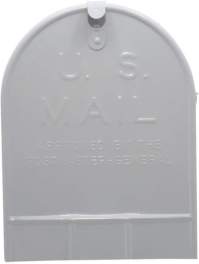 Gibraltar Mailboxes Stanley Extra-Large Capacity Galvanized Steel Grey, Post-Mount Mailbox, ST200000