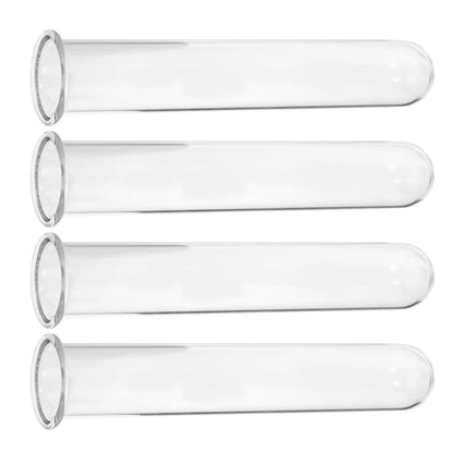 UTHCLO 4Pcs Glass Test Tube Vases for Plant Propagation, Hydroponic Glass Planter Tubes 2.5X3X18Cm, Desktop Terrarium Plant Holders for Home Garden Decoration