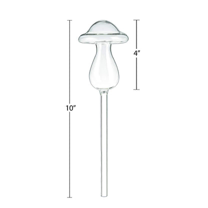 Kingbuy Mushroom Shaped Self-Watering Globes - 2 Pack Glass Automatic Plant Waterer for Indoor Outdoor Plants, Water Bulbs & Decorative Stakes for Plant Lovers