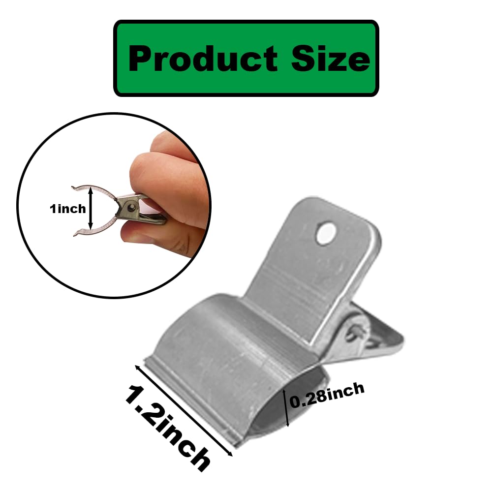 Stainless Steel Garden Clips, Extra Wide Strong Fixing Greenhouse Clips For Pvc Pipes, Garden Hoops. For Fixing Plant Cover, Shade Cloth, Greenhouse Plastic Sheeting, Garden Netting, Etc.