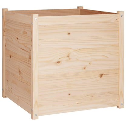 FMPGJLYH Square Garden Planter Box 27.6 in Solid Pinewood Outdoor Raised Flower Bed for Patio Deck Balcony Vegetable Herb Planting