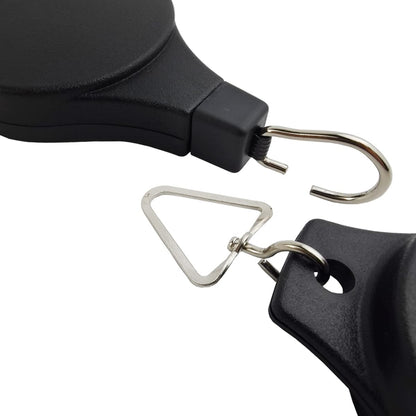 GXXMEI 2PCS Retractable Pulley Plant Hanger with 2PCS Ceiling Hooks Plant Pulley Hanging Flower Basket Hook Hanger for Garden Baskets Pots and Birds Feeder in Different Height