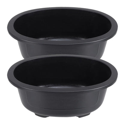 Toddmomy 2Pcs 19 Inch Large Oval Bonsai Training Pots, Plastic Bonsai Planters with Drainage Holes for Indoor Outdoor Garden Nursery Balcony Office