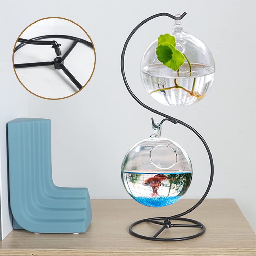 YY YEARCHY Ornament Display Stand Holder Home Wedding Decoration Rack for Hanging Glass Globe Air Plant Flower Pot Stand Iron Pot Hook Stand Terrarium Witch Ball