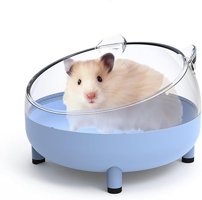 Meow&Woof 2 Pack Cozy Small Animal Beds with Hock, Winter Guinea Pig House, Hamster Sand Bath Container, Large Sandbox Toilet Gerbil Batheoom, Tiny Chinchilla Dust Bathtub Sand Bath Box for Hamster Ca