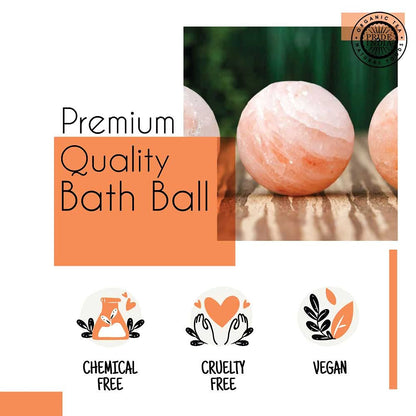 Pink Salt Crystal Accessories (Pink Salt Crystal Bath Ball - Round Shape)