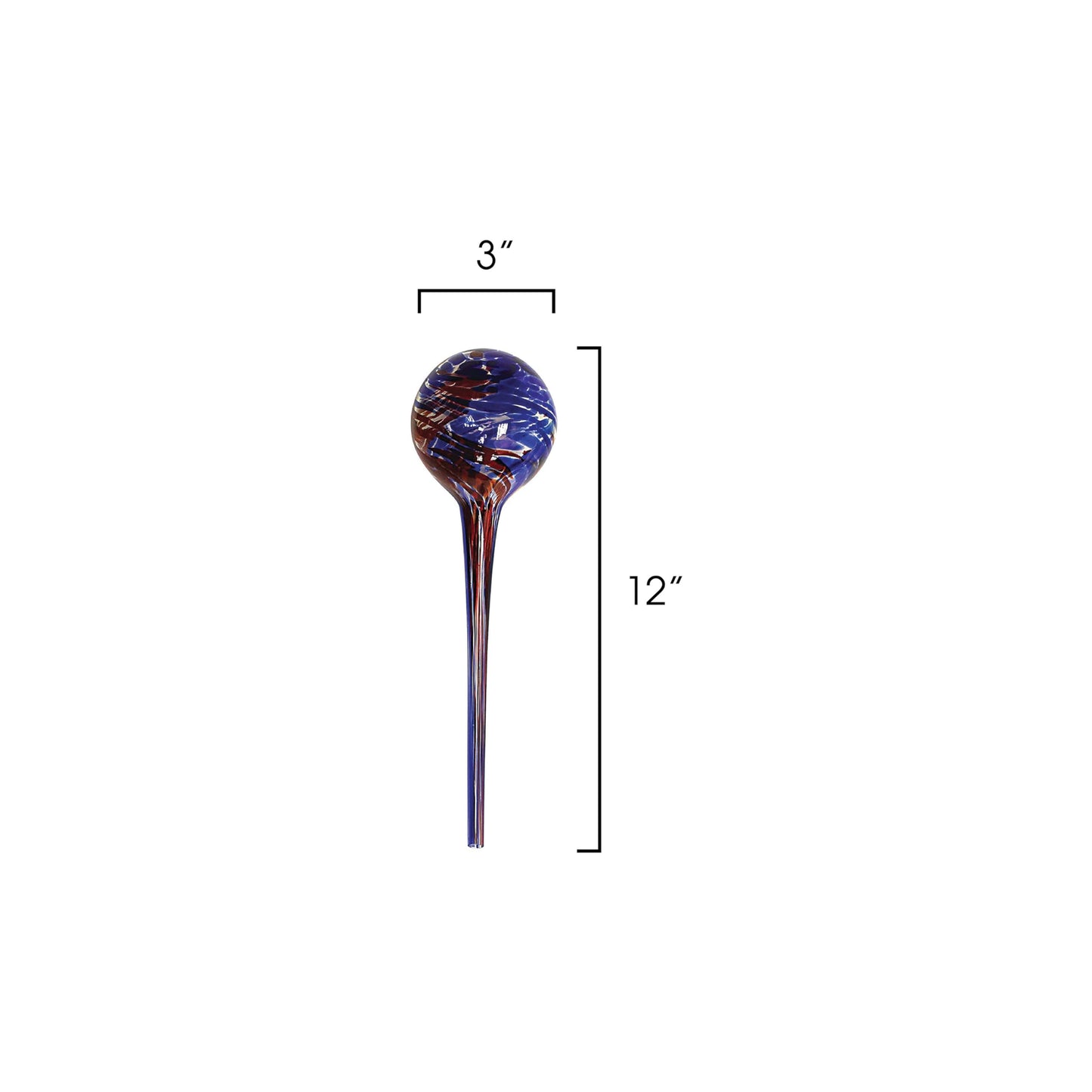 Wyndham House 4-Piece Watering Globe Set, Colorful Hand-Blown Glass Plant Watering System