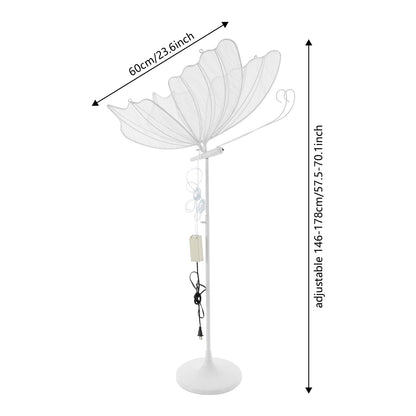 DYRABREST Butterfly LED Aisle Lights, Adjustable Height 57.5-70.1in, White Warm Light, Iron Material, 2-Pack for Weddings