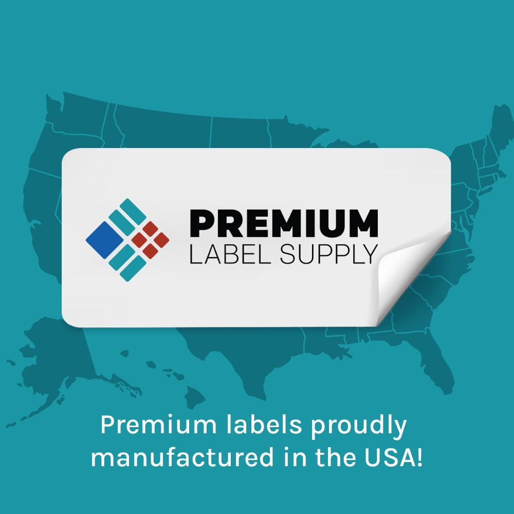 Premium Label Supply Glossy Clear File Folder Labels – 3.4375" x 0.6667" – Laser/Inkjet Compatible – (30 per Sheet), 500 Sheets – 15,000 Total Adhesive Labels
