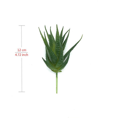 EBUYOM 2 PCS Mini Artificial Succulents Plants Unpotted Fake Succulent Bouquet Arrangements Faux Aloe Plants DIY for Garden Decor Home Decoration Greenery Set (Aloe)