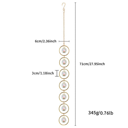 7 Chakra Crystal Suncatcher, AB Color, 30mm Crystal Ball Healing Suncatcher