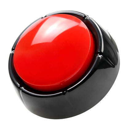 Recordable Button Easy Button Record Talking Button Sound Button 30 Seconds Dog Buttons for Communication Pet Training Buzzer, Funny Gift for Study Office Home (Red)