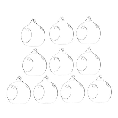 BESTOYARD 20pcs Glass Tealight Holder Modern Hanging Candle Stand for Weddings Home Decor and Centerpieces Versatile Glass Terrarium for Candles and Plants