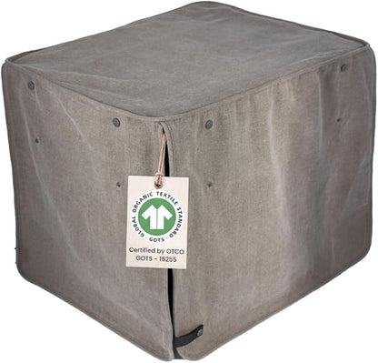Molly Mutt Jupiter Dog Crate Cover, GOTS-Certified 100% Organic Cotton Canvas Cover for Dog or Puppy Kennel and Cage, Washable, Free of Harmful Chemicals, Huge, Fits 36"x23"x25" Crate