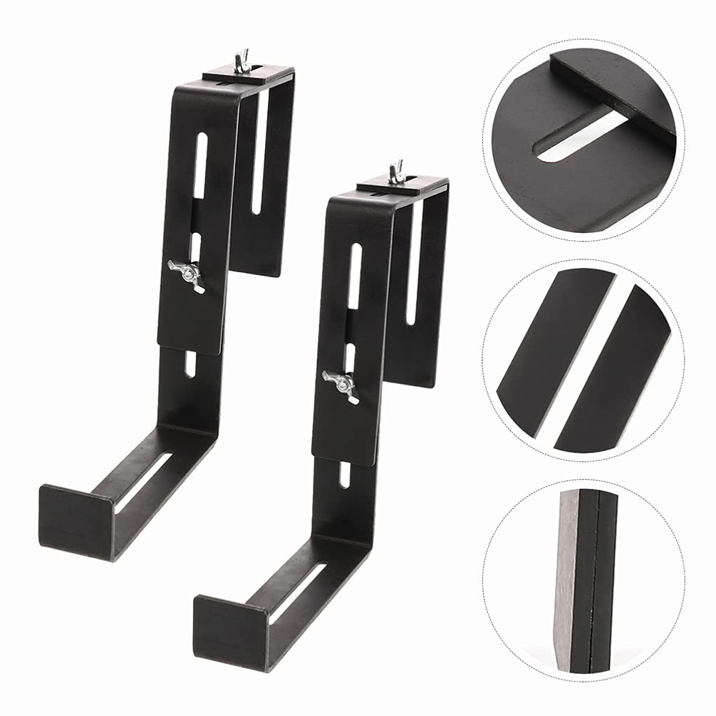 JINZBO Corner Bracket,Shelving Brackets, 4PCS Hanging Plant Bracket Universal Planter Box Bracket Railing Flower Pot Bracket Window Box Bracket