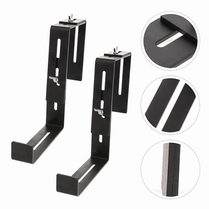 JINZBO Corner Bracket,Shelving Brackets, 4PCS Hanging Plant Bracket Universal Planter Box Bracket Railing Flower Pot Bracket Window Box Bracket
