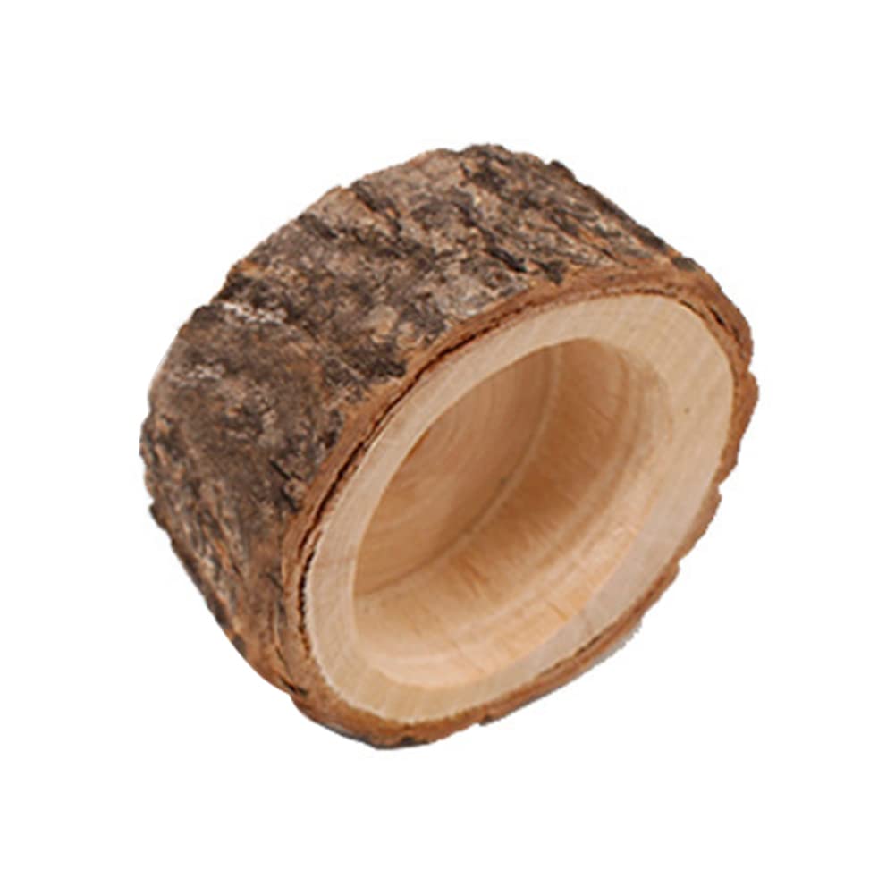 12pcs Wooden Tealight Candle Holder Wood Votive Tealight Holder Tealights Candlestick Pillar Candle Stands for Dining Table Wedding Party(Color:Wood)