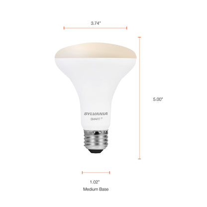 SYLVANIA Wifi LED Smart Light Bulb, 60W Equivalent Full Color and Tunable White A19, Dimmable, Compatible with Alexa and Google Home Only - 4 Pack (75674)