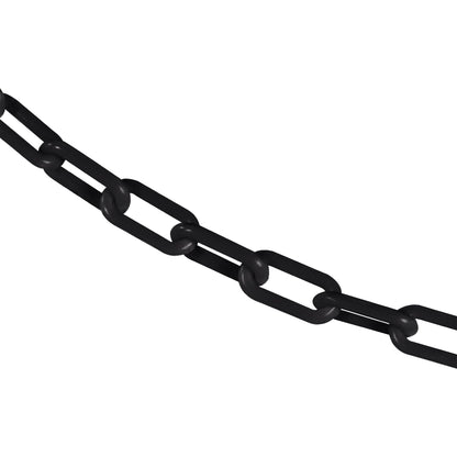 Mr. Chain Plastic Barrier Chain, Black, 1.5-Inch Link Diameter, 25-Foot Length (30003-25)