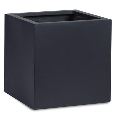 Black Square Tree Planter Box - Indoor Outdoor Cube Flower Pot 12" x 12"
