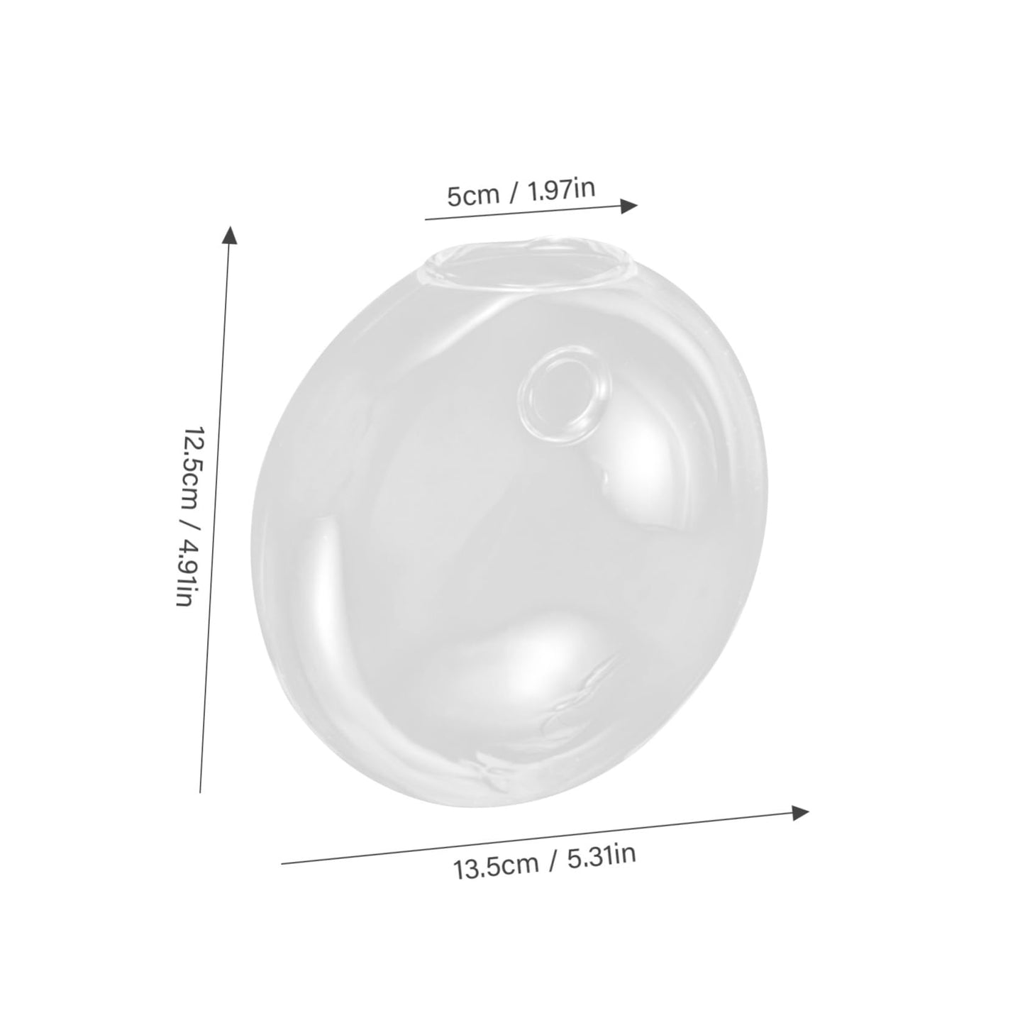 Hemobllo Wall Mounted Glass Hydroponic Vase for Plants Glass Terrarium Container Easy to Use Wall Hanging Planter for Home Office Garden Decoration