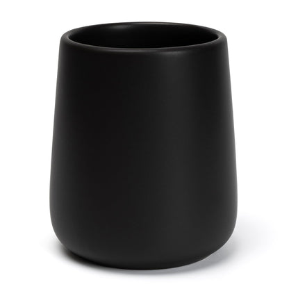 UHEY HOME Bathroom Tumbler Cup Ceramic 13.5oz Reusable Toothbrush Cup 400ml, Toothbrush Holder Adequate for Your Bathroom (Black Brown)