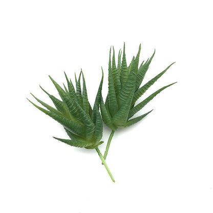 EBUYOM 2 PCS Mini Artificial Succulents Plants Unpotted Fake Succulent Bouquet Arrangements Faux Aloe Plants DIY for Garden Decor Home Decoration Greenery Set (Aloe)