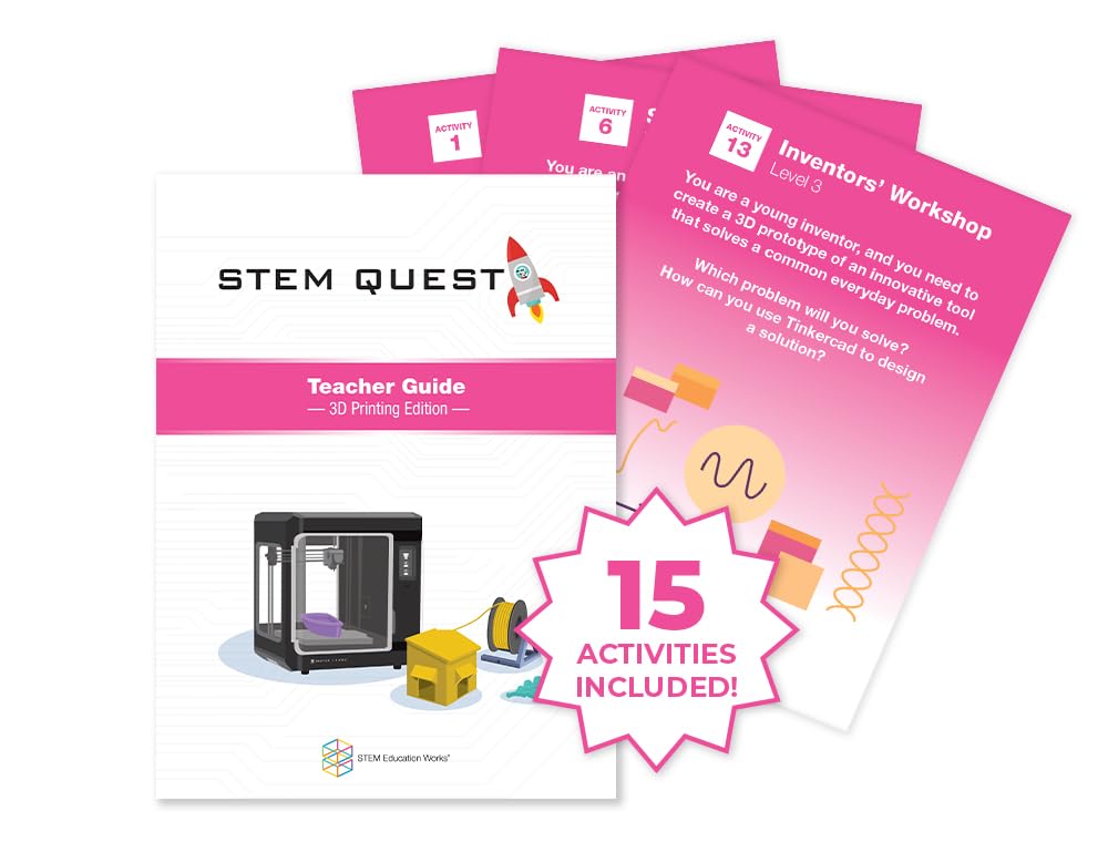 3D Printing Activity Cards - 15 STEM Activities for Kids and Adults