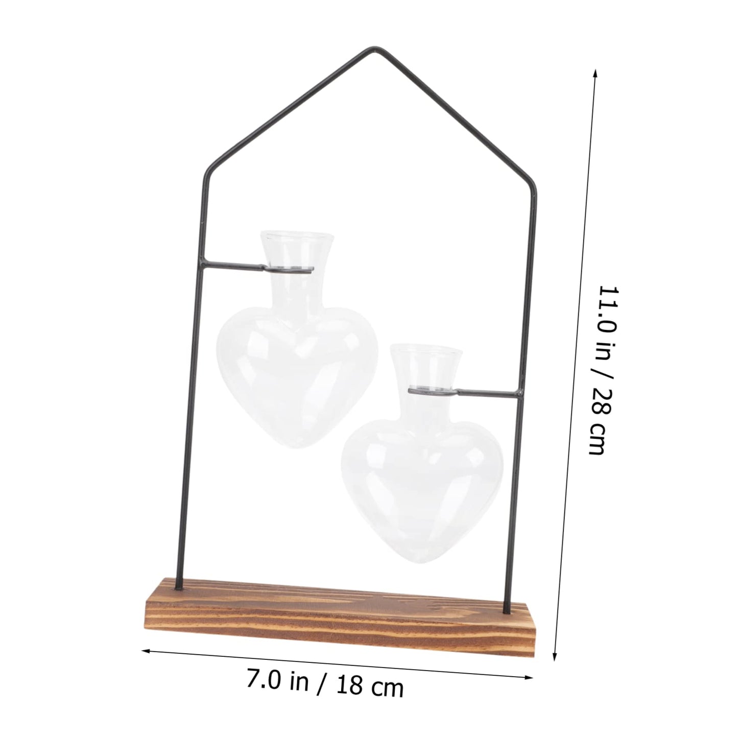 YARNOW 1set Glass Hydroponic Planter Iron Stand for Indoor Plant Terrarium Elegant Decoration for Home Office and Events Unique Scandinavian Design