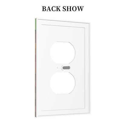 Pixel Style Gamer Themed Grass Block Outlet Covers 1 Gang Duplex Light Switch Cover Decorative Switch Plates Electrical Receptacle Faceplate Wall Plate for Kids Room Office Home Decor