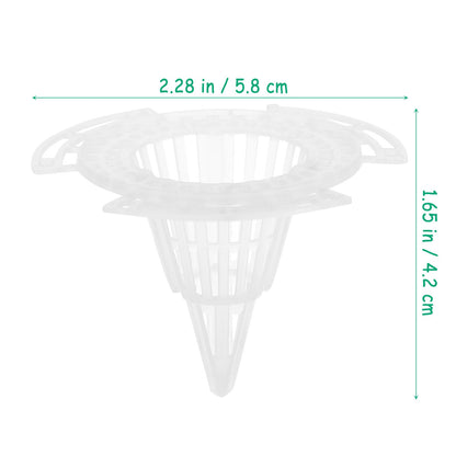 SOLUSTRE 20Pcs Flower Pot Bottom Hole Mesh Pads 2.28 Inch Cone Plant Pot Inserts for Drainage Soil Protection and Root Aeration in Bonsai and Planters
