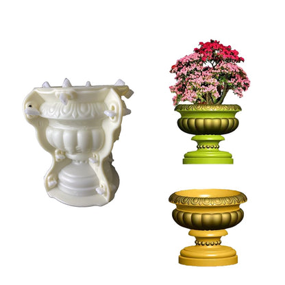 EAIVENY Concrete Planter Mold - Large Flower Pot Mold for Garden Decoration, 7.48 * 7.48 * 8.66 Inch