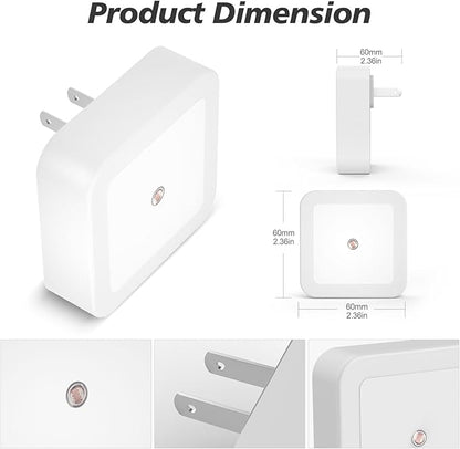 Sujeet Red Night Light, Night Lights Plug into Wall 4-Pack, Nightlight Plug in Night Light, Dusk to Dawn Night Lamp Led Night Lights for Adults Bedroom, Bathroom, Hallway