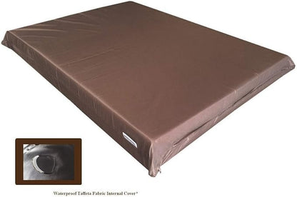 High Density Solid Blue Cooling Gel Infused Memory Foam Pad Dog Pet Bed + Internal Waterproof Cover (41x27x4 Inches (2pack))